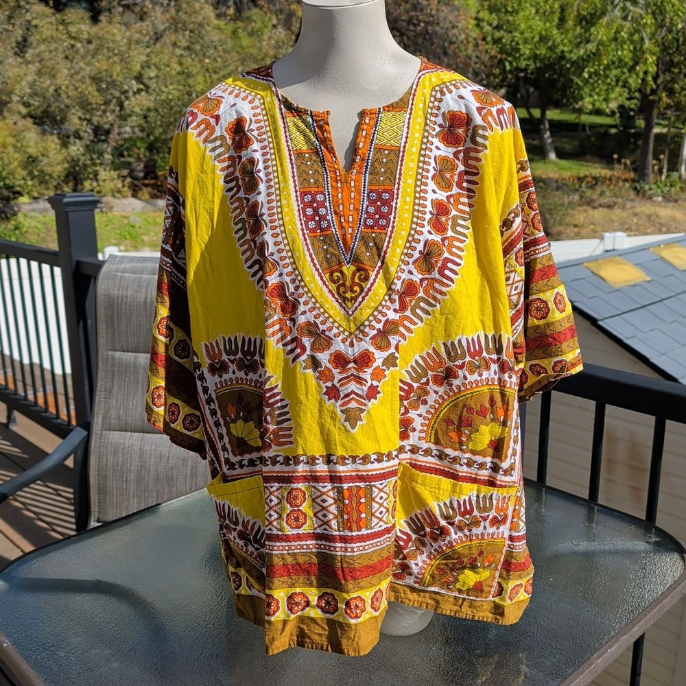 Women's Gypsy Rose Original Handcrafted Shirt Smock Boho Dashiki XL
